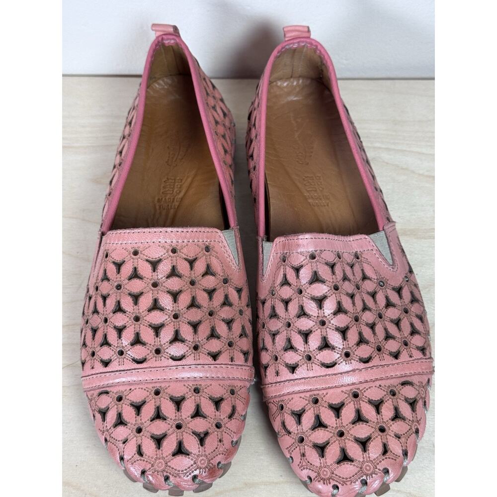 Spring Step Flowerflow Slip On Loafer Womens EU 40 US 9 Leather Flower Cut Outs - Picture 9 of 10